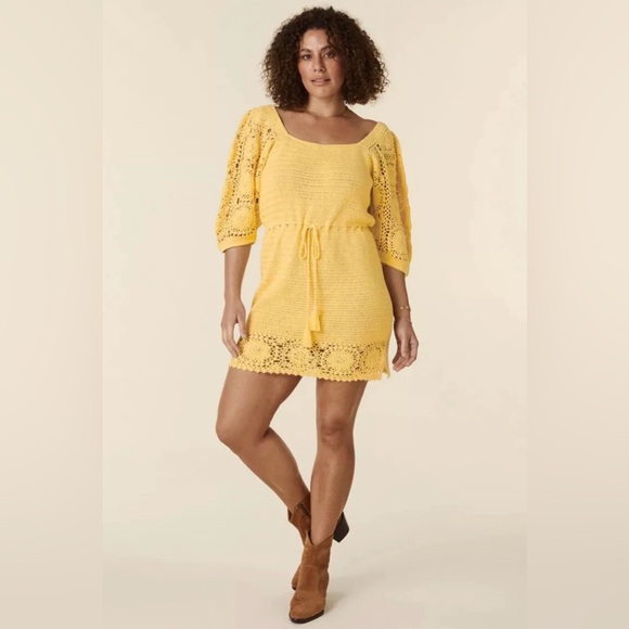 SPELL Let the Sunshine in Crochet Mini Dress - Picture 3 of 7